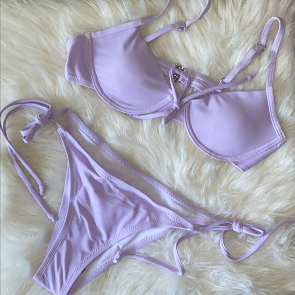 Brand New Lilac Tie Bikini